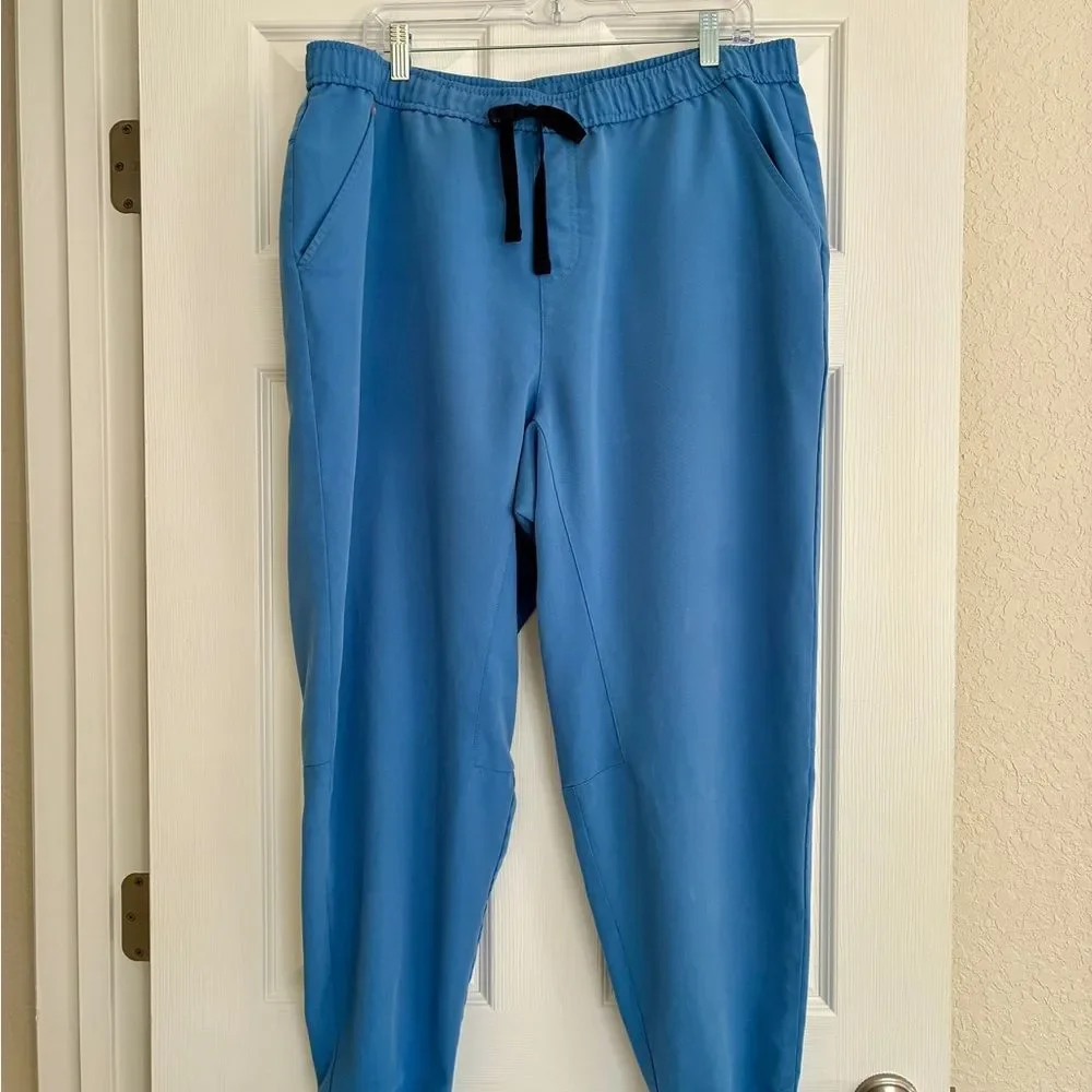 FIGS Tansen Jogger Scrub Pants Men’s Size XXL Blue Medical Workwear Nurse Scrubs